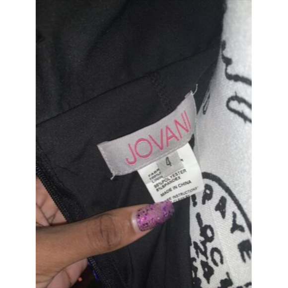 ‼️SOLD‼️Jovani Iridescent Embellished Sequin Fitted V Neck Prom Bridesmaid Dress - Picture 4 of 11